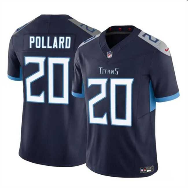 Men & Women & Youth Tennessee Titans #20 Tony Pollard Navy 2023 F.U.S.E. Vapor Limited Football Stitched Jersey->tennessee titans->NFL Jersey